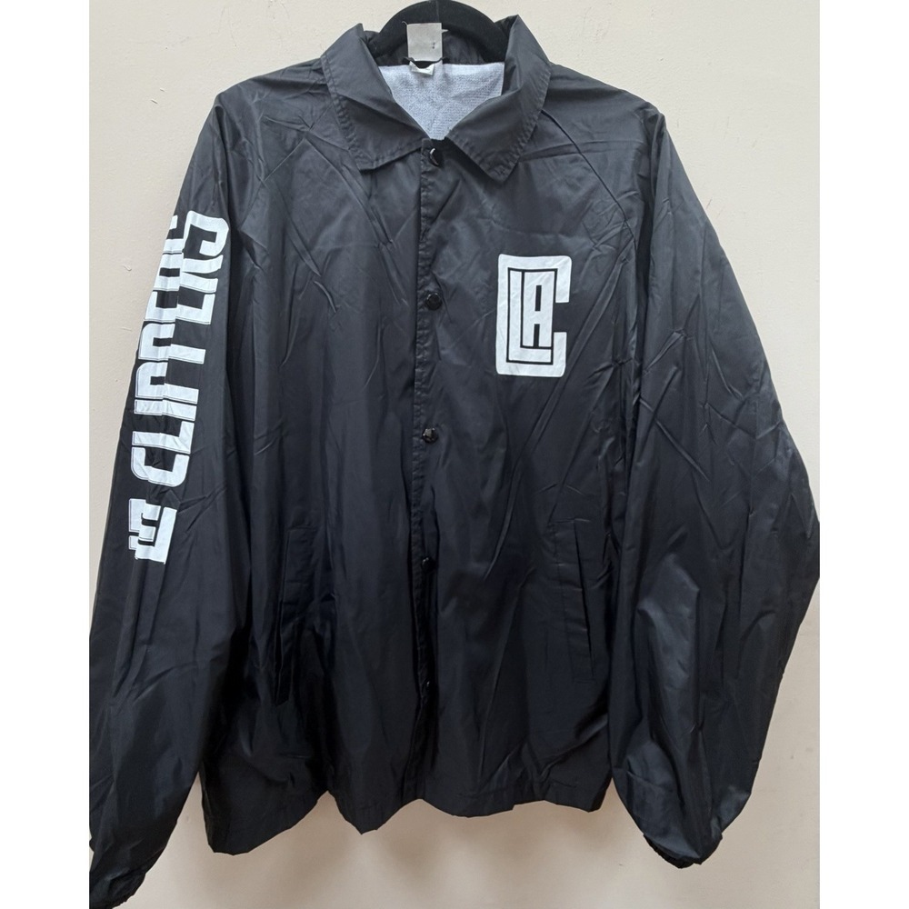 Augusta LA Clippers Windbreaker Jacket Mens XL Black NBA Basketball Club 3100